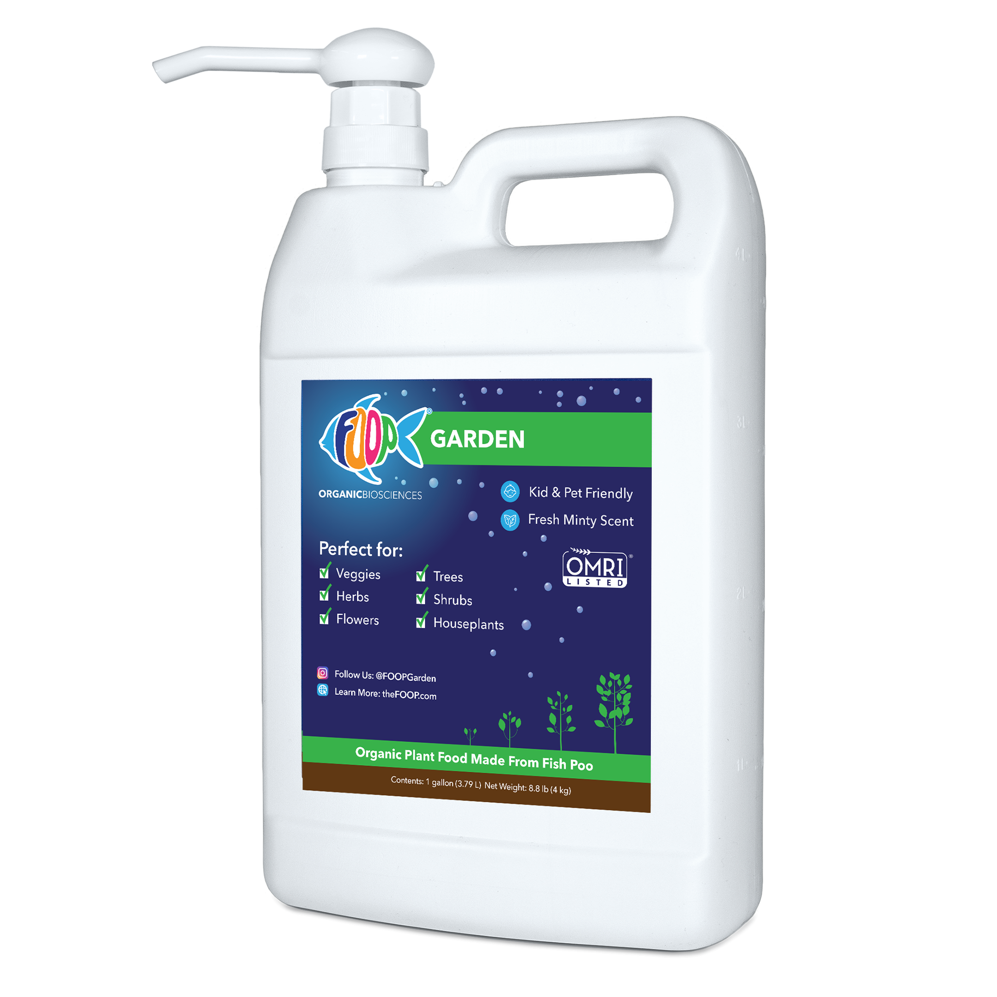 FOOP Garden 1G Jug + Dispensing Pump Bundle