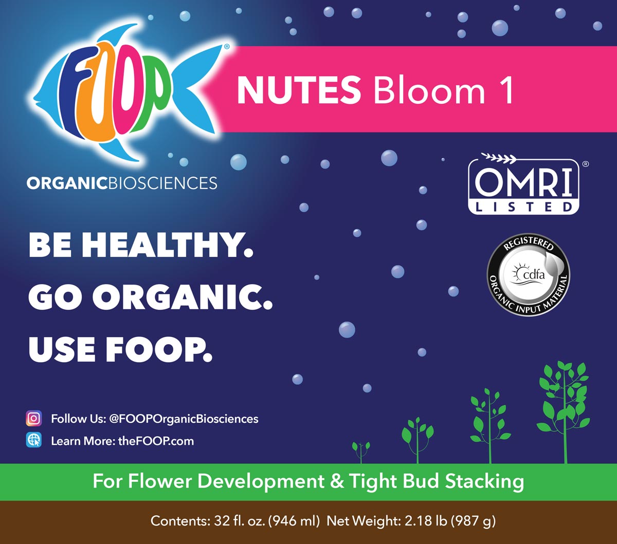 FOOP Nutes Bloom 1 Label