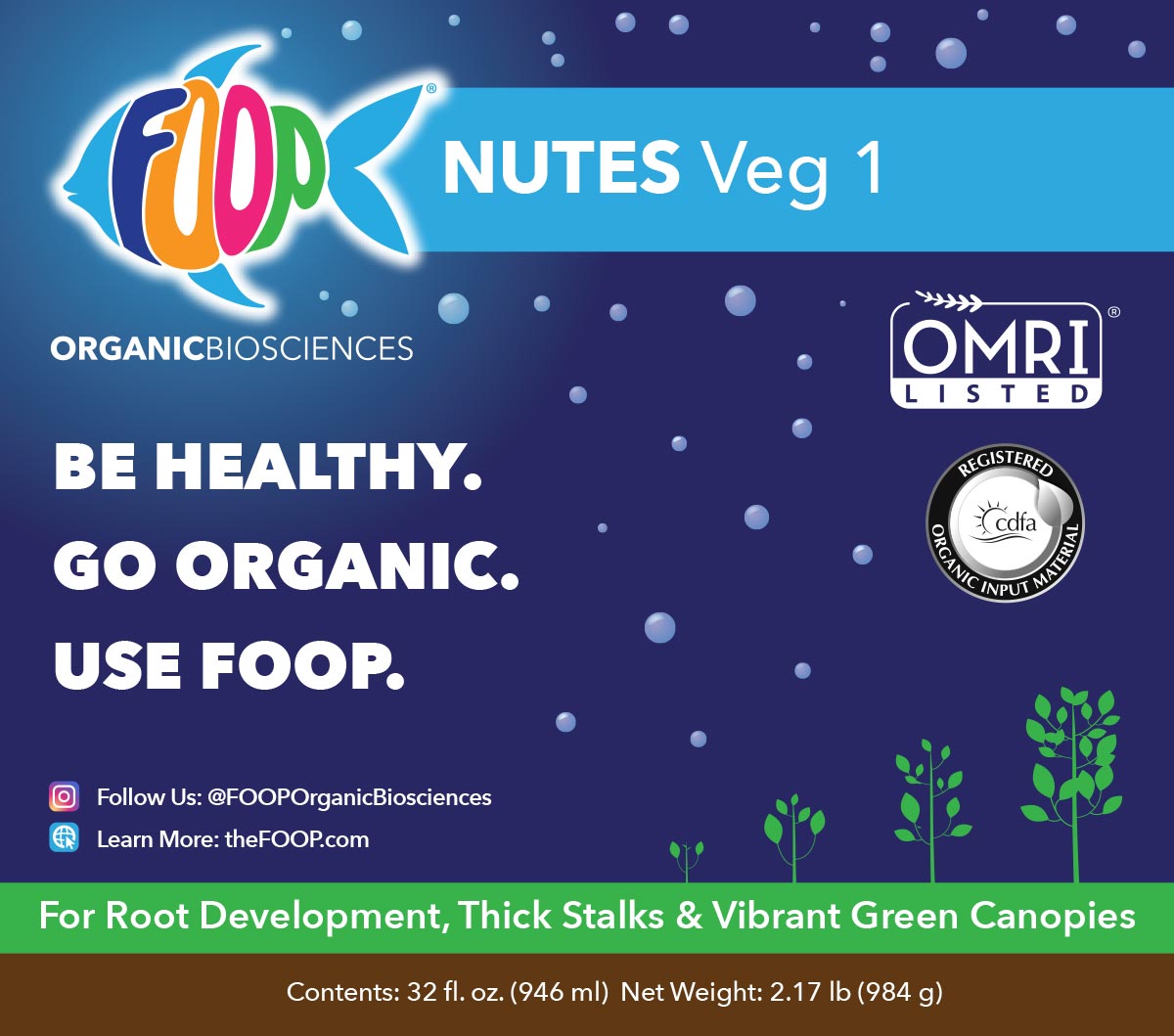 FOOP Nutes Veg 1 Label