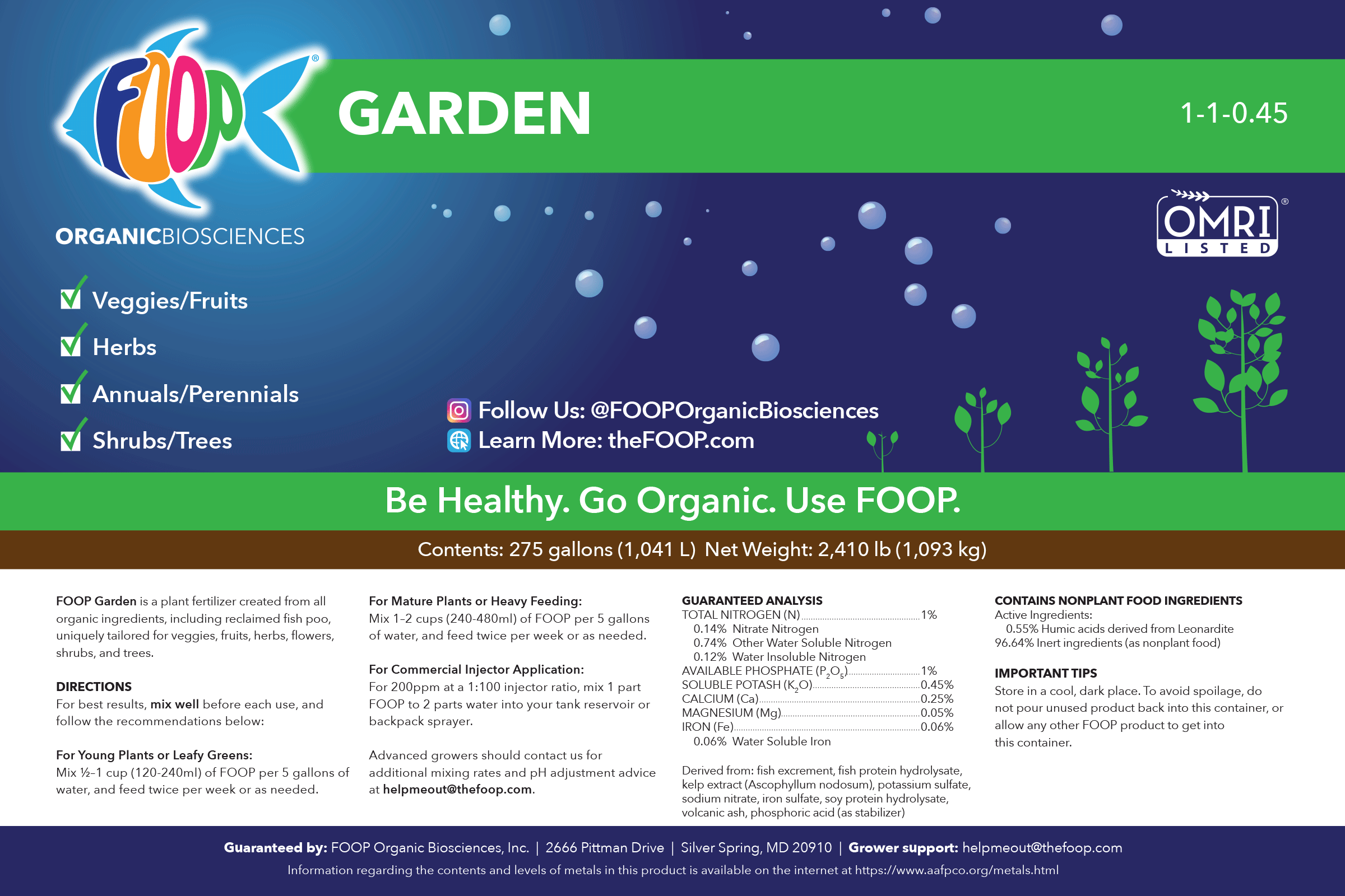 FOOP Garden - 275G