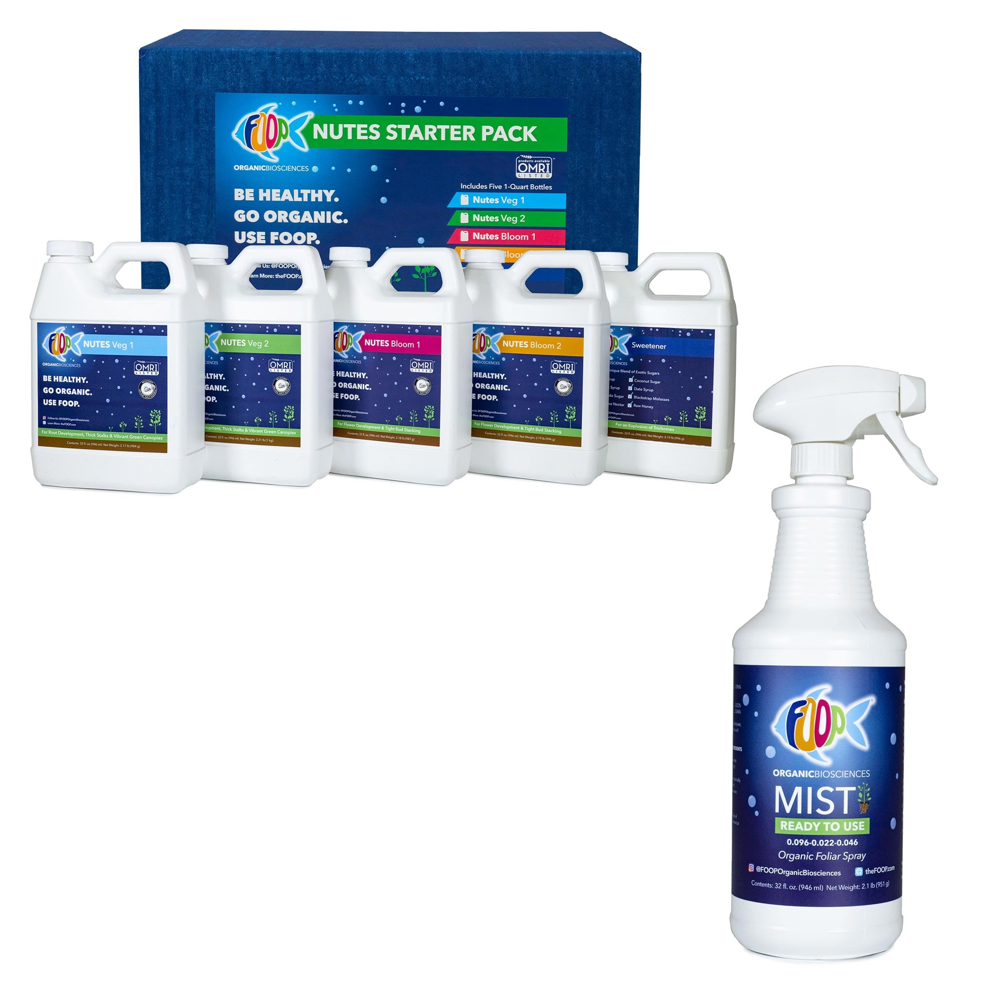 FOOP Nutes Veg & Bloom Starter Pack & FOOP Mist Bundle