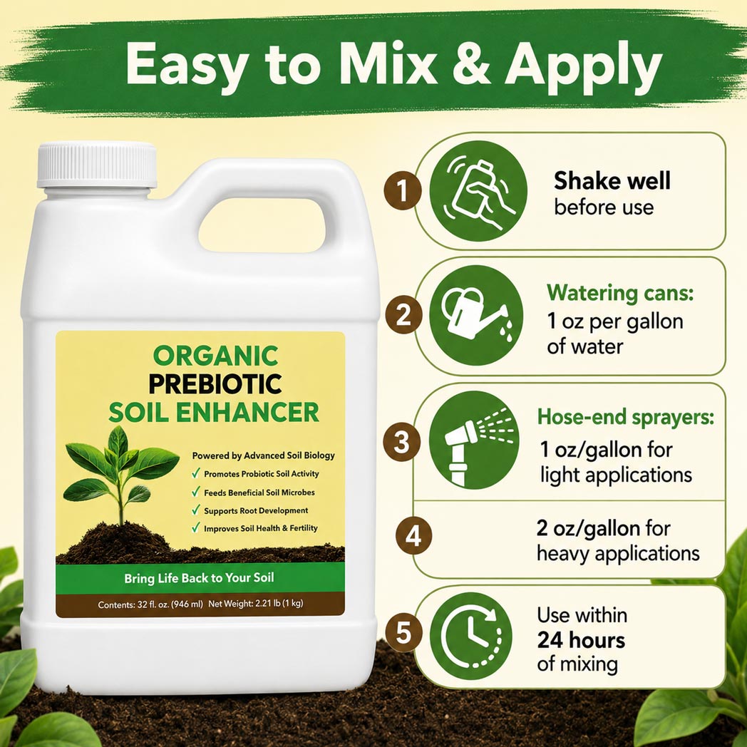 Organic Prebiotic Soil Enhancer - 32oz