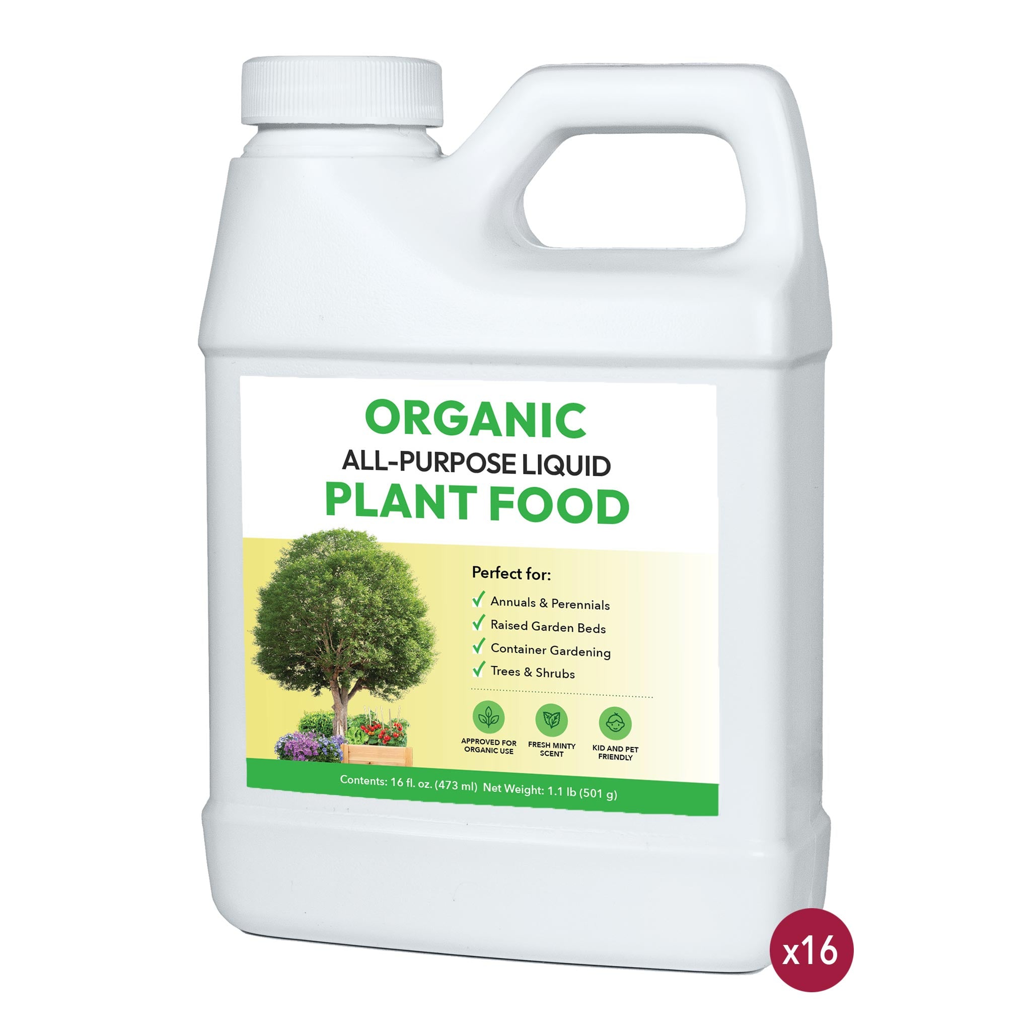 Organic All-Purpose Liquid Plant Food - 16oz (Case of 16 Units)